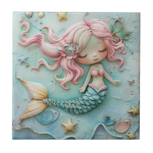 Mermaid Girl Ocean Tile