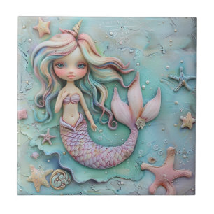 Mermaid Girl Ocean Tile