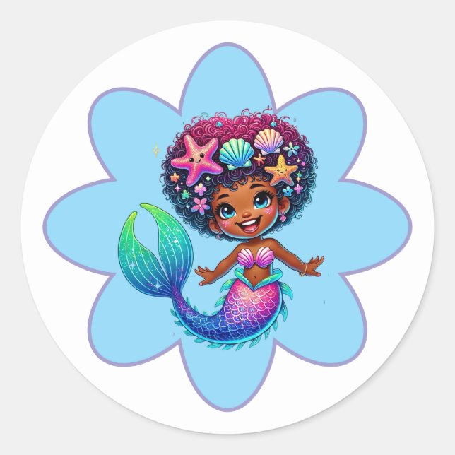Mermaid Girl Stickers (Front)