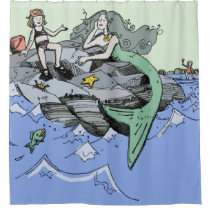 Mermaid Girl Summer Beach Friendship Whimsical