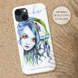 Mermaid girl Water woman Surreal Fantasy Portrait iPhone 13 Case