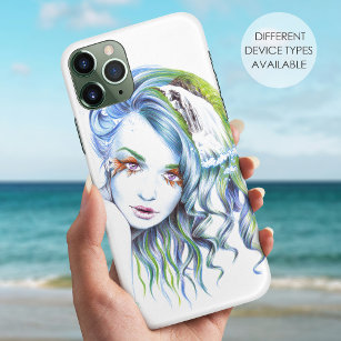 Mermaid girl Water woman Surreal Fantasy Portrait  Case-Mate iPhone Case