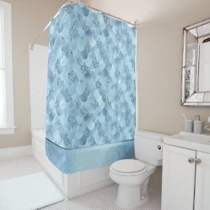 Mermaid Glam Scale   Dusty Ice Blue Sheen Lustre