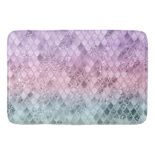 Mermaid Glitter Scales #2a (Faux Glitter) #shiny  Bath Mat