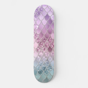 Mermaid Glitter Scales #2a (Faux Glitter) #shiny Skateboard
