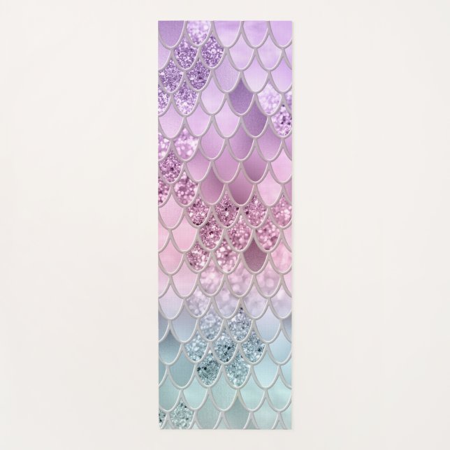 Mermaid Glitter Scales #2a (Faux Glitter) #shiny  Yoga Mat (Front)