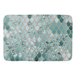 Mermaid Glitter Scales #3 #shiny Bath Mat