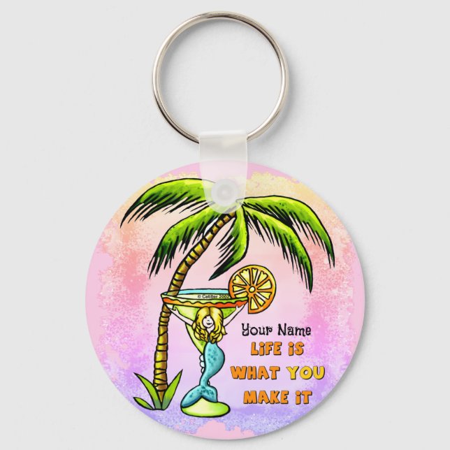 Mermaid Good Life Keychain (Front)