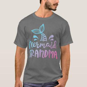 Mermaid Grandma Funny Grandmother Family Matching  T-Shirt