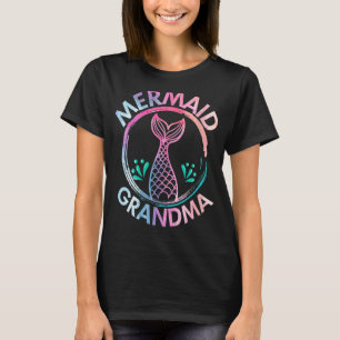 Mermaid Grandma  Grandmother Family Matching Birth T-Shirt