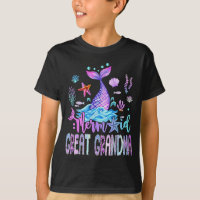 Mermaid Great Grandma Family Matching Birthday Gir