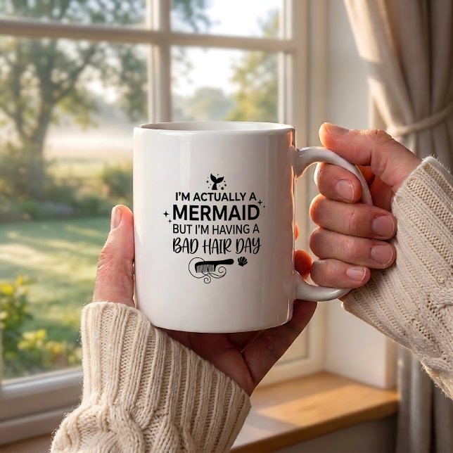 Mermaid Hair Mug Funny Quote Coffee (Creator Uploaded)