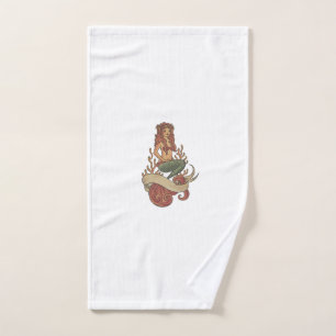 mermaid hand towel