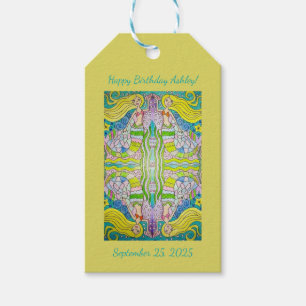 Mermaid Happy Birthday Gift Tags