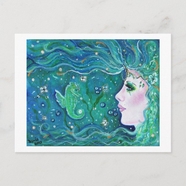 Mermaid Harmony postcard By Renee Lavoie (Front)