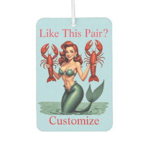 Mermaid Holding Lobsters Thunder_Cove Air Freshener