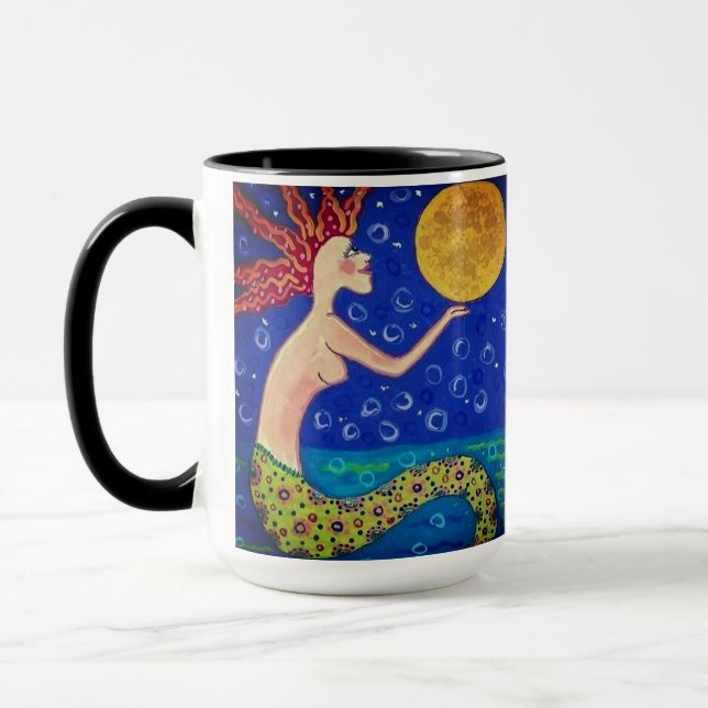 Mermaid Holding Moon Mug (Gauche)
