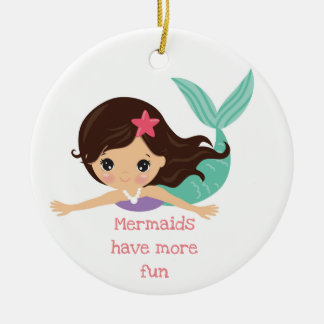 Mermaid holiday ornament
