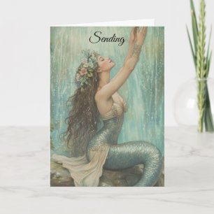 Mermaid Hugs Birthday Greeting Card
