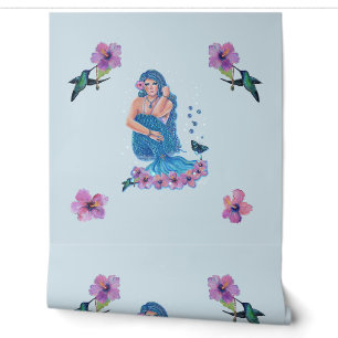 Mermaid hummingbird wallpaper by Renee Lavoie