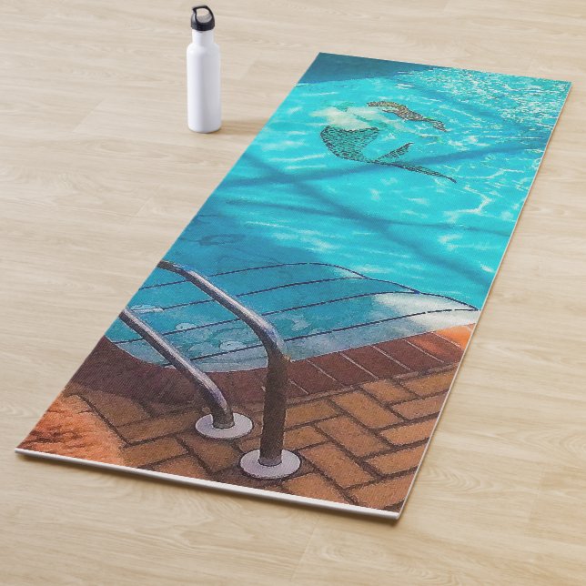 Mermaid in a Swimming Pool Yoga Mat (In Situ)
