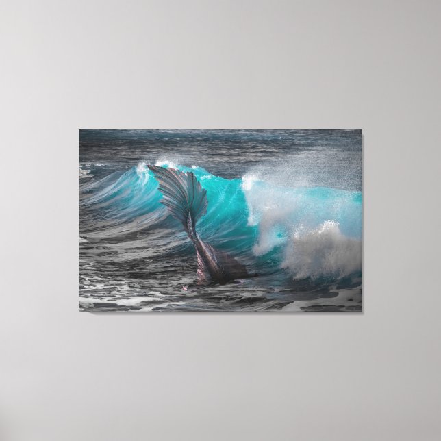 Mermaid in the Sea Canvas Print (Front)