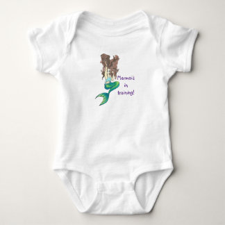 Mermaid in trianing baby bodysuit