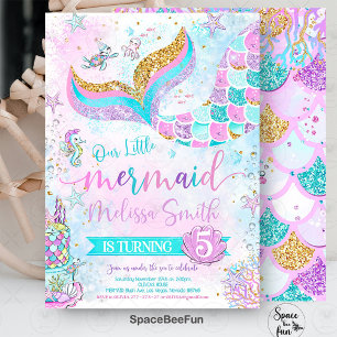 Mermaid Invitation Anniversaire Mermaid invitation