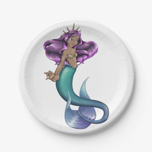 Mermaid Iole Paper Plate (Front)