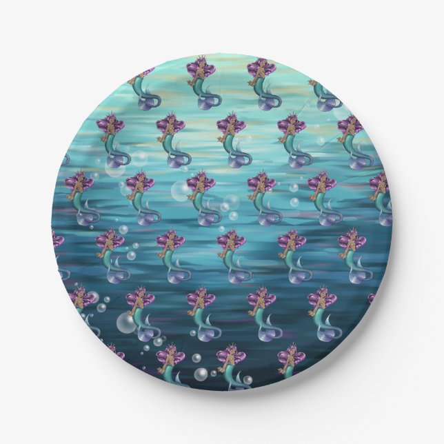 Mermaid Iole Paper Plate (Front)