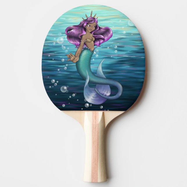 Mermaid Iole Ping Pong Paddle (Front)