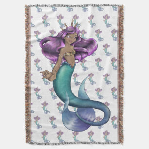 Mermaid Iole Throw Blanket