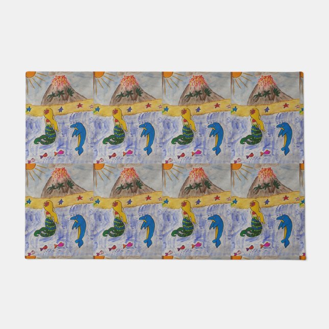 Mermaid Island Doormat (Front)