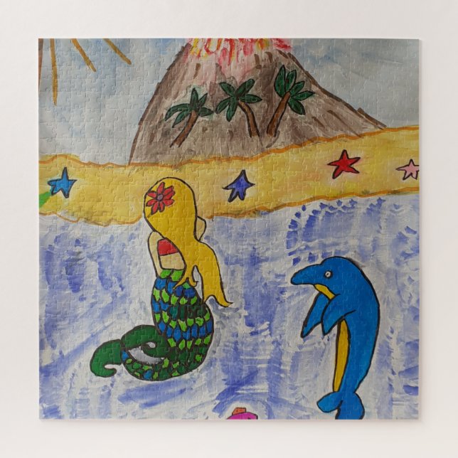 Mermaid Island Jigsaw Puzzle (Vertical)