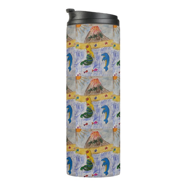 Mermaid Island Thermal Tumbler (Rotated Right)