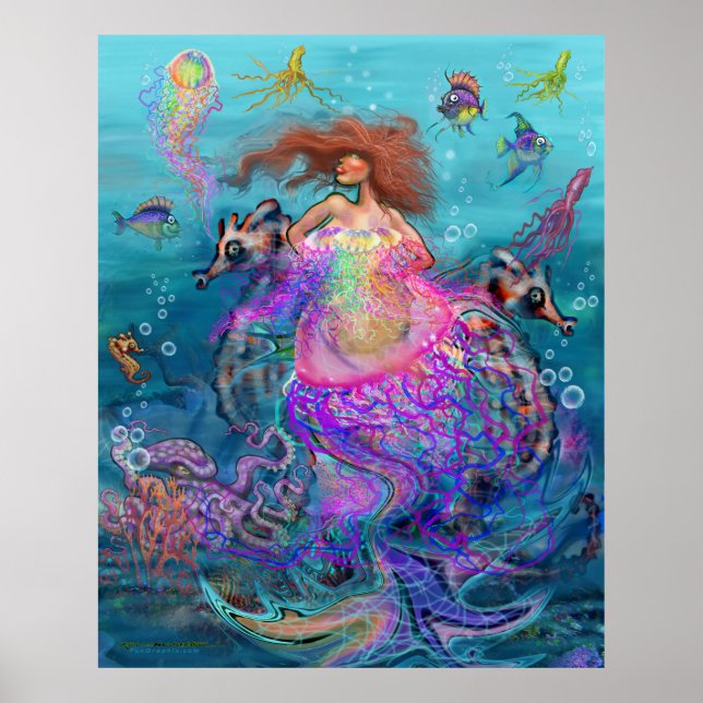 Mermaid Jellyfish Dress Poster (Front)