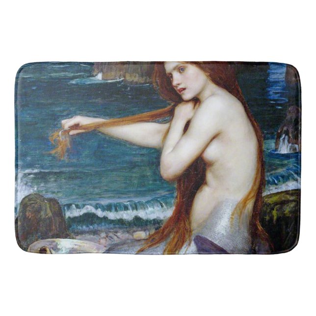 Mermaid, John William Waterhouse Bath Mat (Front)