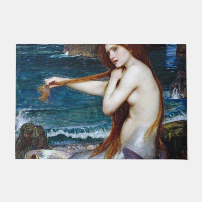 Mermaid, John William Waterhouse Doormat (Front)