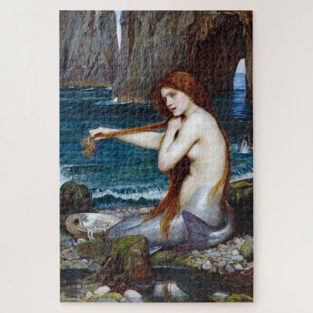 Mermaid, John William Waterhouse Jigsaw Puzzle (Vertical)