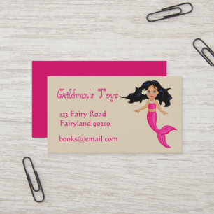 Mermaid kids online toys and books business card