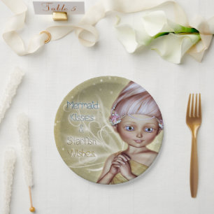 Mermaid Kisses Paper Plate