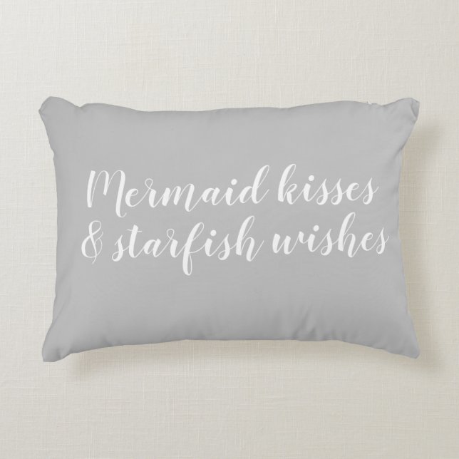 Mermaid Kisses Starfish Wishes Accent Pillow (Front)