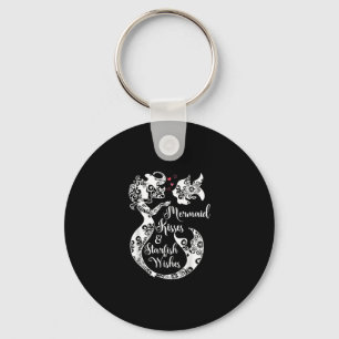 Mermaid Kisses Starfish Wishes Mandala Mermai Swim Keychain