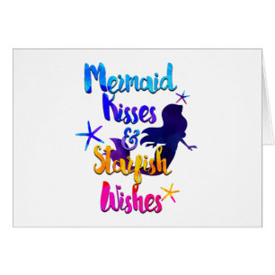 Mermaid Kisses & Starfish Wishes Watercolor Beachy