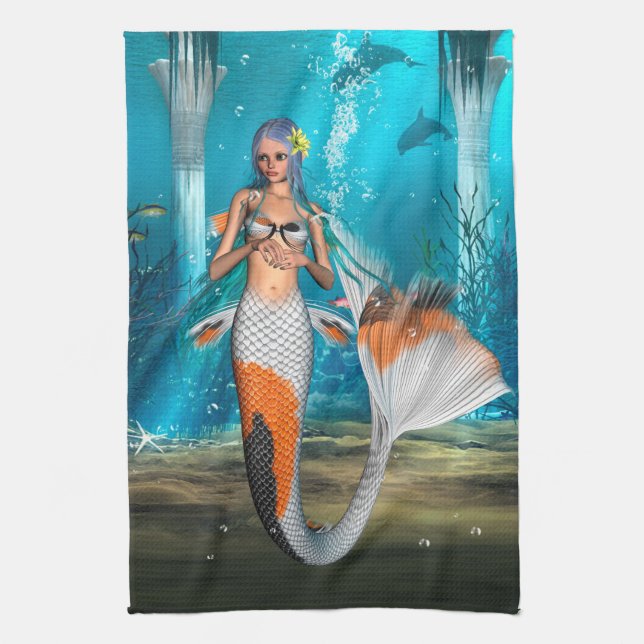 Mermaid Kitchen Towel (Vertical)