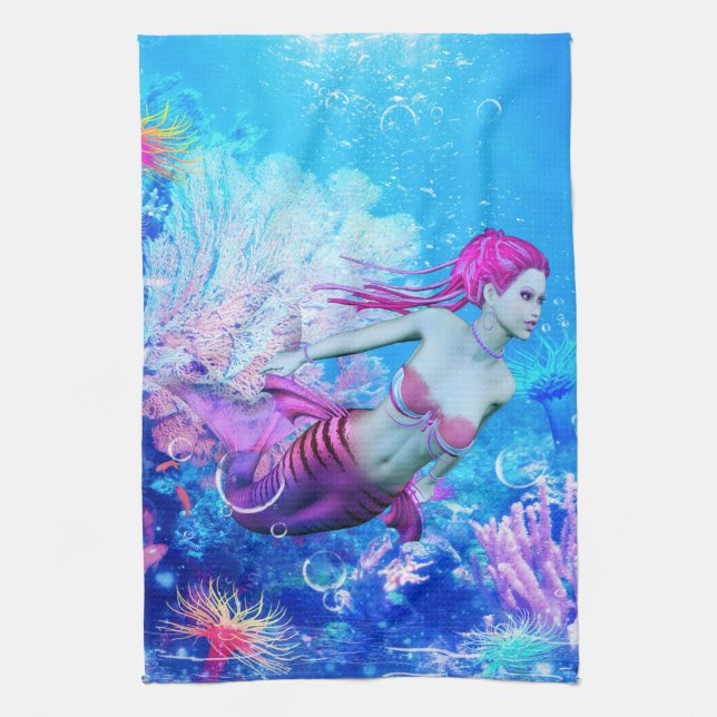 Mermaid Kitchen Towel (Vertical)