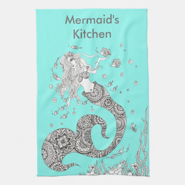Mermaid Kitchen Towel (Vertical)
