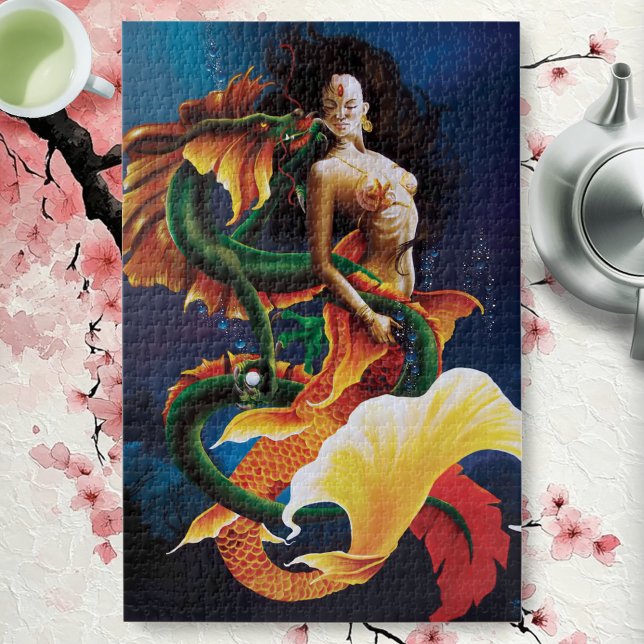 Mermaid Koi Dragon Fantasy Jigsaw Puzzle (Creator Uploaded)