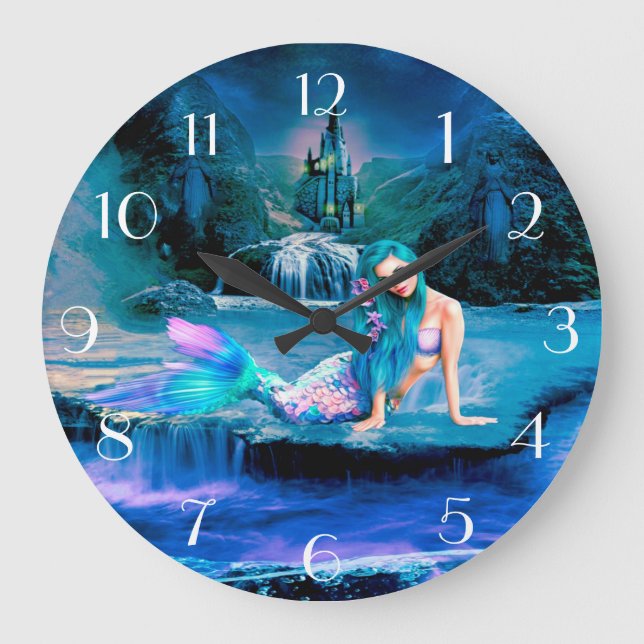 Mermaid Large Clock (Front)
