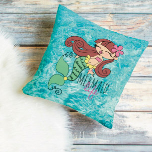 Mermaid Life Throw Pillow 16" x 16"
